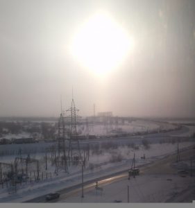 На мосту через Юганскую Обь в сторону Пыть-Яха пробка!