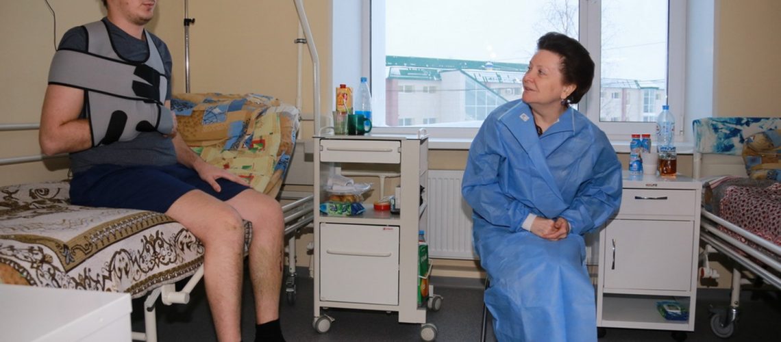 Комарова и пострадавший в ДТП 29.12