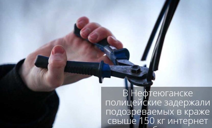 В Нефтеюганске полицейские задержали подозреваемых в краже свыше 150 кг интернет кабеля