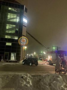 Возгорание в офисном здании