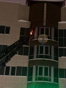 Возгорание в офисном здании